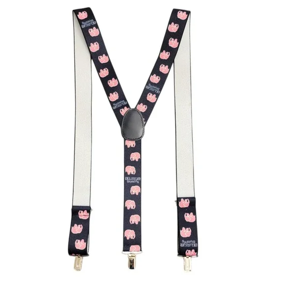 Delirium Tremens Pink Elephant Belgium Beer Suspenders German Oktoberfest Blue - Picture 6 of 8